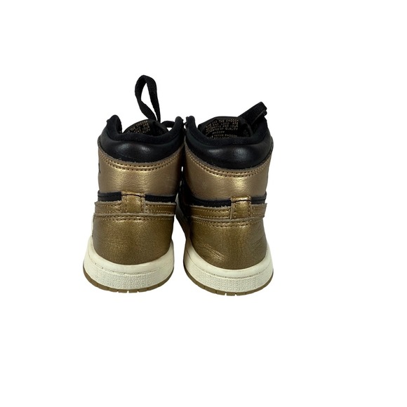 Nike Toddler Air Jordan 1 AJ1 Retro High OG Black/Gold Shoes FD1413-071 Sz 9C - Picture 3 of 9